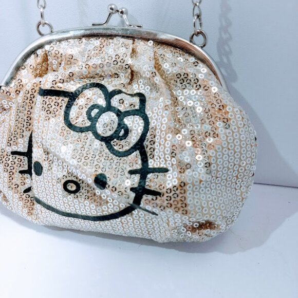 Sanrio HELLO KITTY Sequin  Handbag Tote Purse - Picture 6 of 8